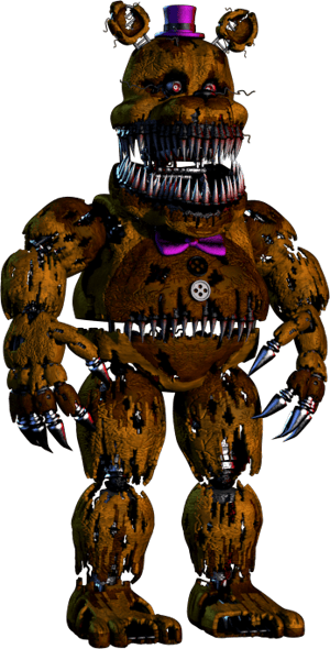 Nightmare Fredbear (FNAF 4) AI voice text to speech and AI music cover generator